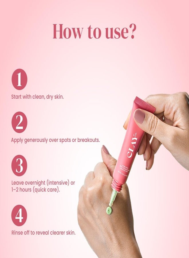 ClayCo Acne Spot Treatment Paste with 10% Sulfur & Salicylic Acid | Helps Dry Active Pimples, Unclog Pores & Control Excess Oil - Image 5