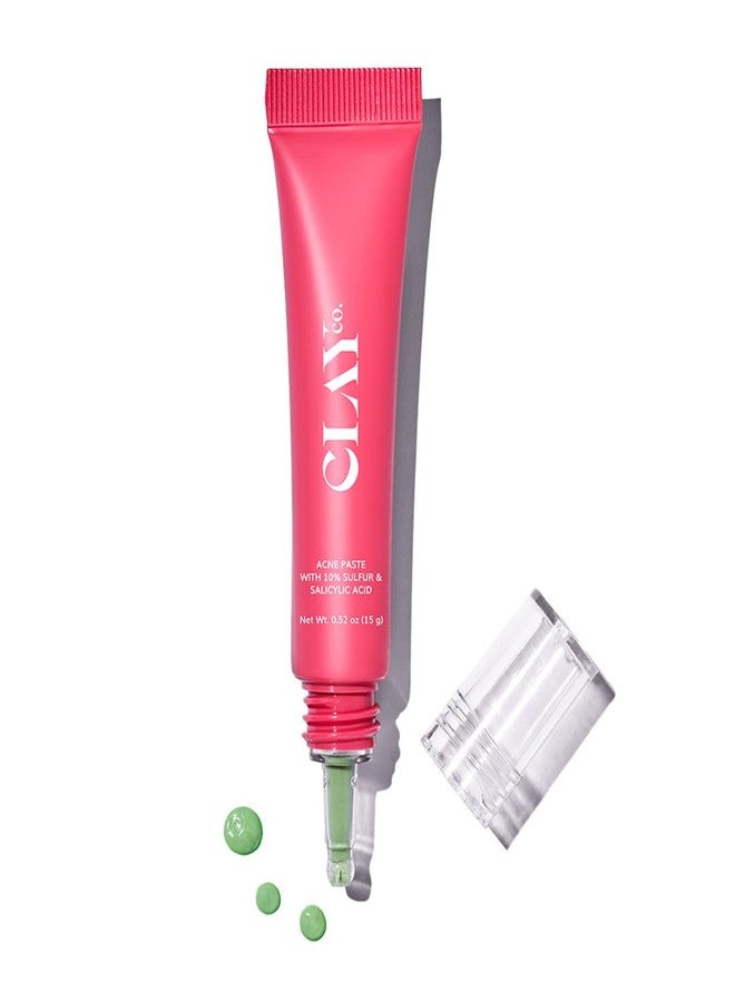 ClayCo Acne Spot Treatment Paste with 10% Sulfur & Salicylic Acid | Helps Dry Active Pimples, Unclog Pores & Control Excess Oil - Image 1