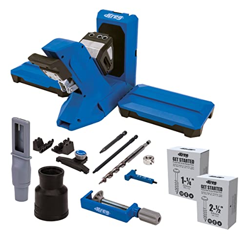Kreg Tool KPHJ720PRO PocketHole Jig 720PRO Easy Clamping Adjusting Includes Durable Kreg PocketHole Screws For Materials 12 to 1 12 Thick