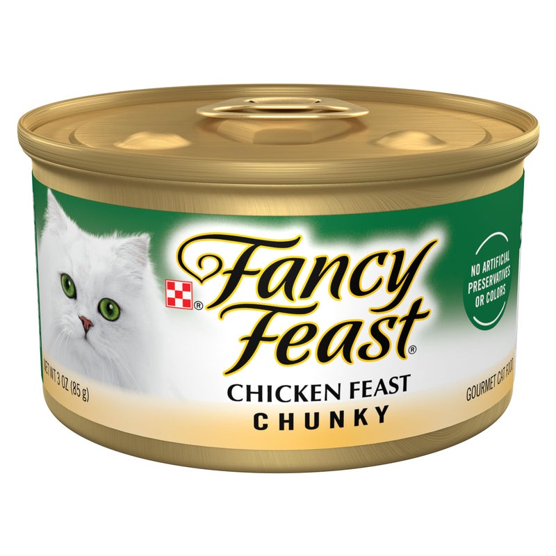 Fancy Feast Purina Fancy Feast Chunky Chicken Feast Wet Cat Food - (Pack of 24) 3 oz. Cans - Image 1