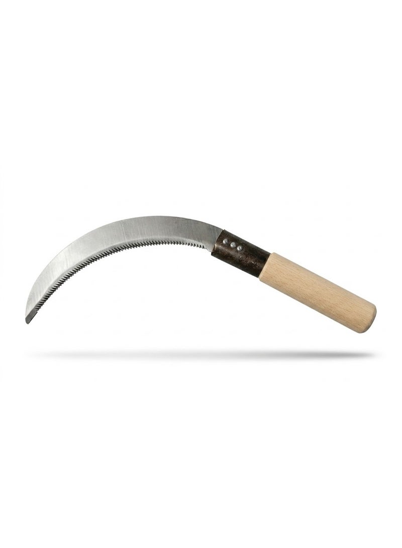 Heavy Duty Weeding Sickle & Billhook Machete 10.5 inch – High Carbon Steel Brush Clearing Knife – Handheld Garden Scythe for Grass, Vines & Small Trees – Professional Farming & Camping Harvest Tool - Image 1