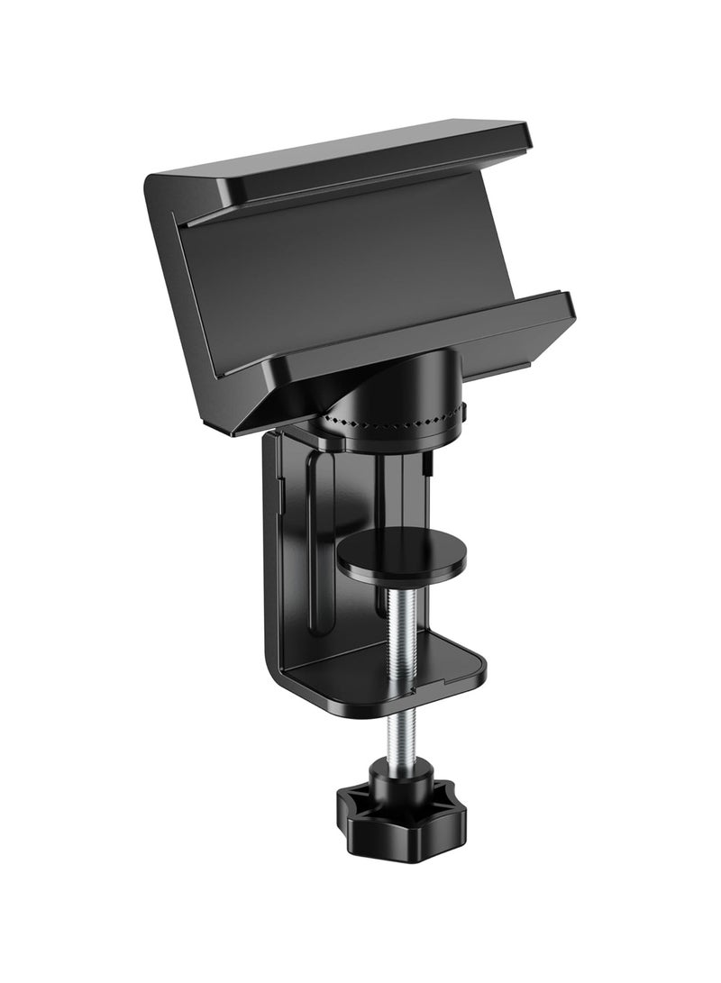 Newstar Power Strip Desk Mount Holder | Adjustable Clamp for Power Strips 4–6.5cm | 360° Rotating Design | Anti-Scratch Rubber Pads | Quick Installation | Black Metal Bracket - Image 1