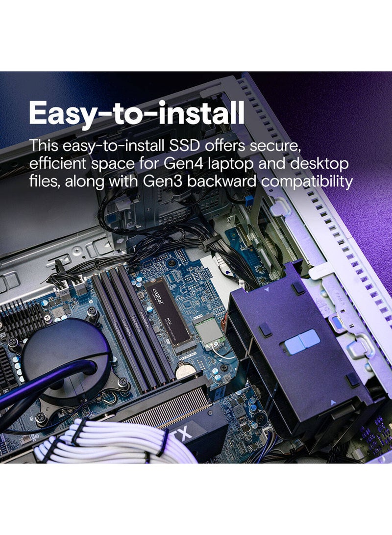 كروشيال P310 1TB PCIe Gen4 NVMe 2280 M.2 SSD، سرعات PCIe Gen 4 x4 7100MB/s قراءة، 6000MB/s كتابة، شكل M.2 2280، سعة 1TB | CT1000P310SSD8 - Image 4