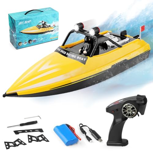 GoolRC قارب جيت RC GoolRC WLtoys WL917 بسرعة 16 كم/ساعة قارب تحكم عن بعد عالي السرعة 24 غيغاهرتز ألعاب جيت RC حقيبة تخزين أضواء LED هدية للمراهقين والبالغين - Image 1