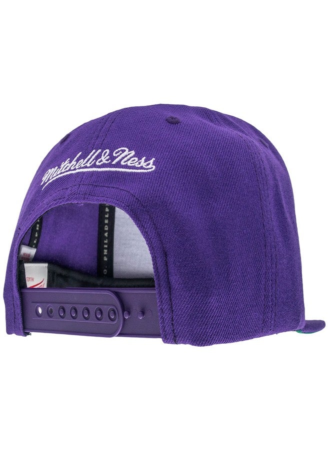ميتشل آند نيس قبعة ميتشل آند نيس تورنتو رابتورز NBA Team Ground Snapback باللون البنفسجي/البنفسجي/الأخضر - Image 5