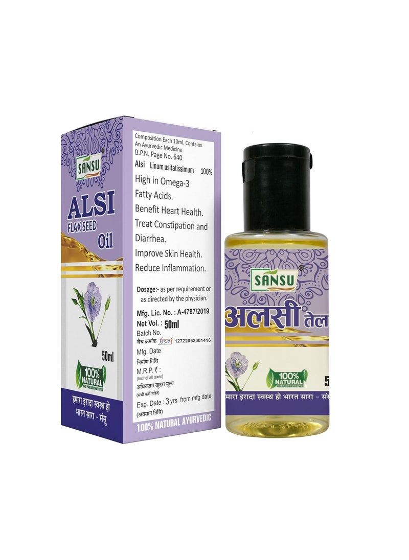 SANSU Sansu Alsi ka tel 50ml Natural 50ml Pack of 4  - Image 4