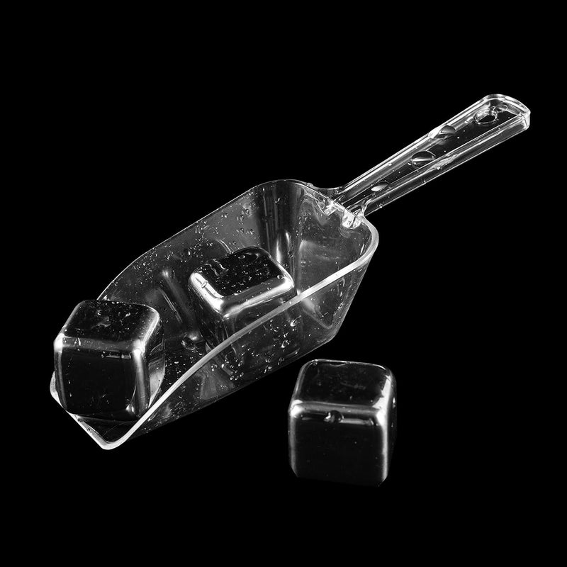 HQLESHUI 10 Pieces Plastic Serving Tongs Mini Kitchen Tongs Kitchen Tongs Utility and 10 Pieces Plastic Kitchen Scoops Clear Ice Scoop Mini Clear Buffet Scoop for Candy Dessert Buffet Ice - Image 4