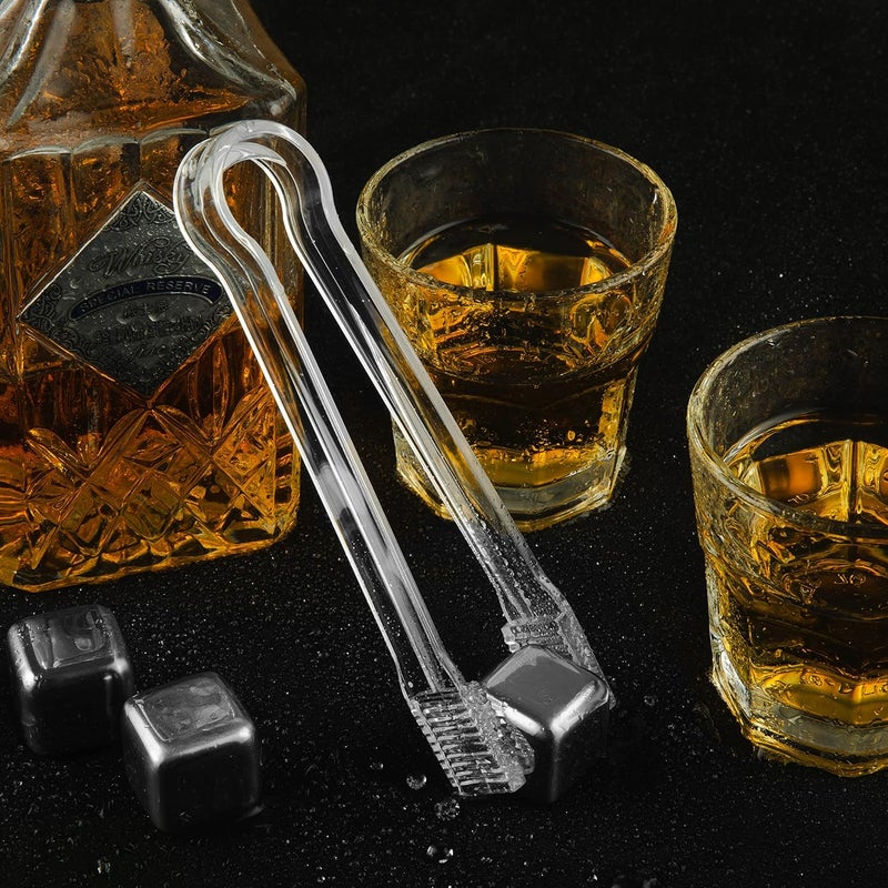 HQLESHUI 10 Pieces Plastic Serving Tongs Mini Kitchen Tongs Kitchen Tongs Utility and 10 Pieces Plastic Kitchen Scoops Clear Ice Scoop Mini Clear Buffet Scoop for Candy Dessert Buffet Ice - Image 5