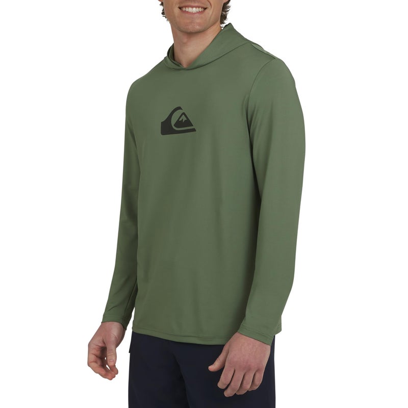 QUIKSILVER قميص واقي من الشمس بغطاء رأس للرجال من كويك سيلفر، مقاس XX-Large، لون إكليل الغار - Image 1