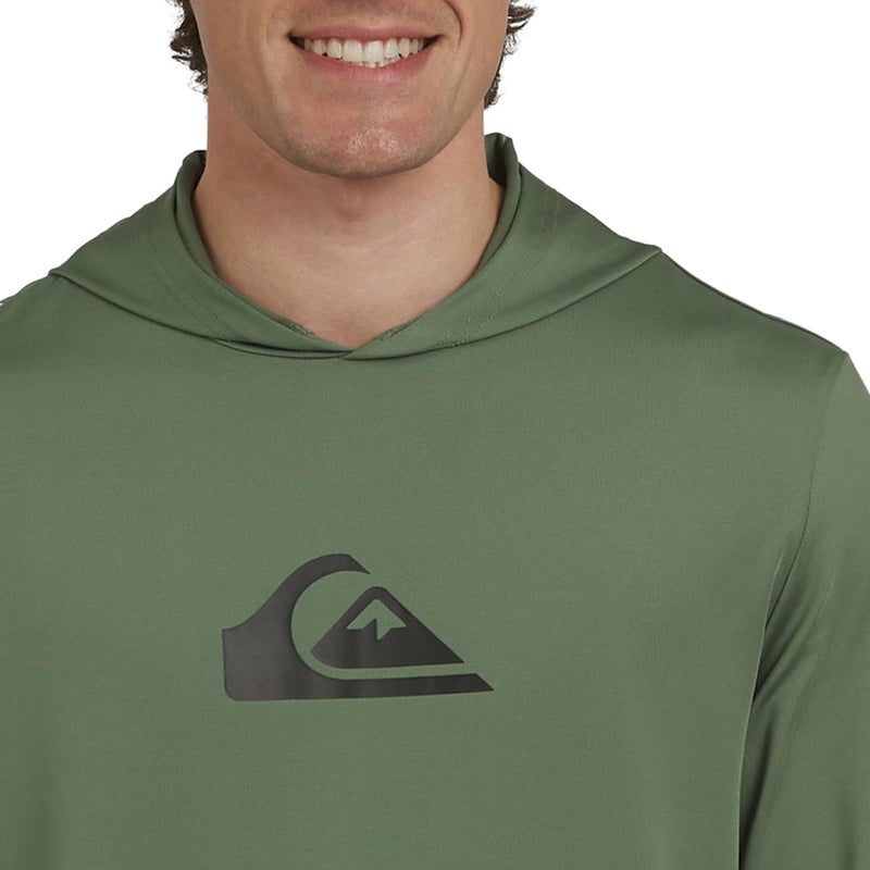 QUIKSILVER قميص واقي من الشمس بغطاء رأس للرجال من كويك سيلفر، مقاس XX-Large، لون إكليل الغار - Image 2