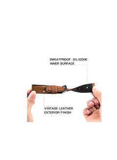 Generic 22mm Silicone Leather Replacement Strap Watchband For Xiaomi Watch Color Sport Color 2 S1 Active/ Huami Amazfit GTR 47mm GTR 3 Pro - Camel Silver Buckle  - Image 4