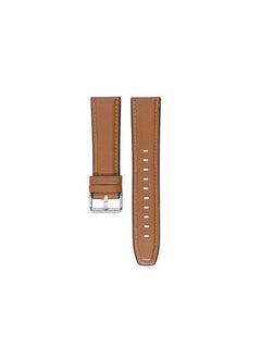 Generic 22mm Silicone Leather Replacement Strap Watchband For Xiaomi Watch Color Sport Color 2 S1 Active/ Huami Amazfit GTR 47mm GTR 3 Pro - Camel Silver Buckle  - Image 2