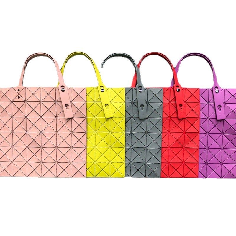 2023 Japanese Original Factory 6-Compartment Frosted Geometric Rhombus Bag In Matching Macaron Colors, Single Shoulder, Handbag, Crossbody Women'S Bag, Light Luxury - Image 3