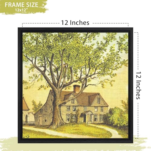 Abtgt 12x12 Canvas Floating Frame with 0.9" Deep, Black Floater Frame for Canvas Paintings with Adhesive, Vertical or Horizontal Wall Art frame for Prints Oil Painting Diamond Decor, 1 Pack. - Image 5