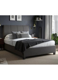 Bed and Mattress Home Cloud Nine Upholstered Twin Size ( 120 X 200 ) Black Color Bed  - Image 2