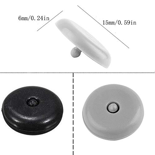 Y-Axis Seat Belt Button Buckle Clip Stop - Universal Fit Stopper Kit (Black + Beige + Grey, 18 Sets) - Image 2