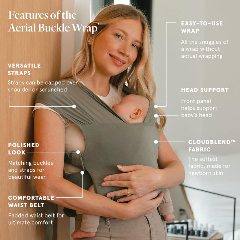 WildBird - Aerial Buckle Wrap - Babies 0-6 Months - Large (L-4XL) Acadian - Newborn Baby Carrier - Front Carry - Soft Fabric, Straps, Head Support, Padded Waist Belt - Baby Essentials - New Mom Gifts - Image 2