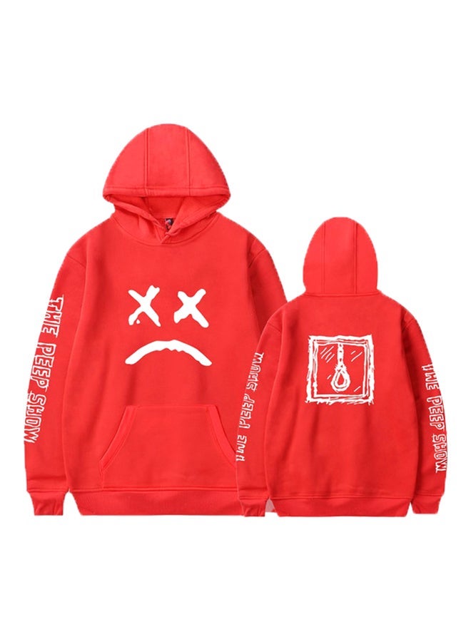 NIBEMINENT The Peep Show Print Hoodie Red - Image 1
