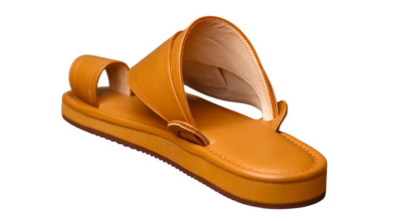 Italian Natural Leather Arabic Sandal For Men, Handmade Men's Traditional Sandals With Comfortable Sole, Genuine And Premium Quality Casual Arabic Sandals For Everyday Wear. - Image 3