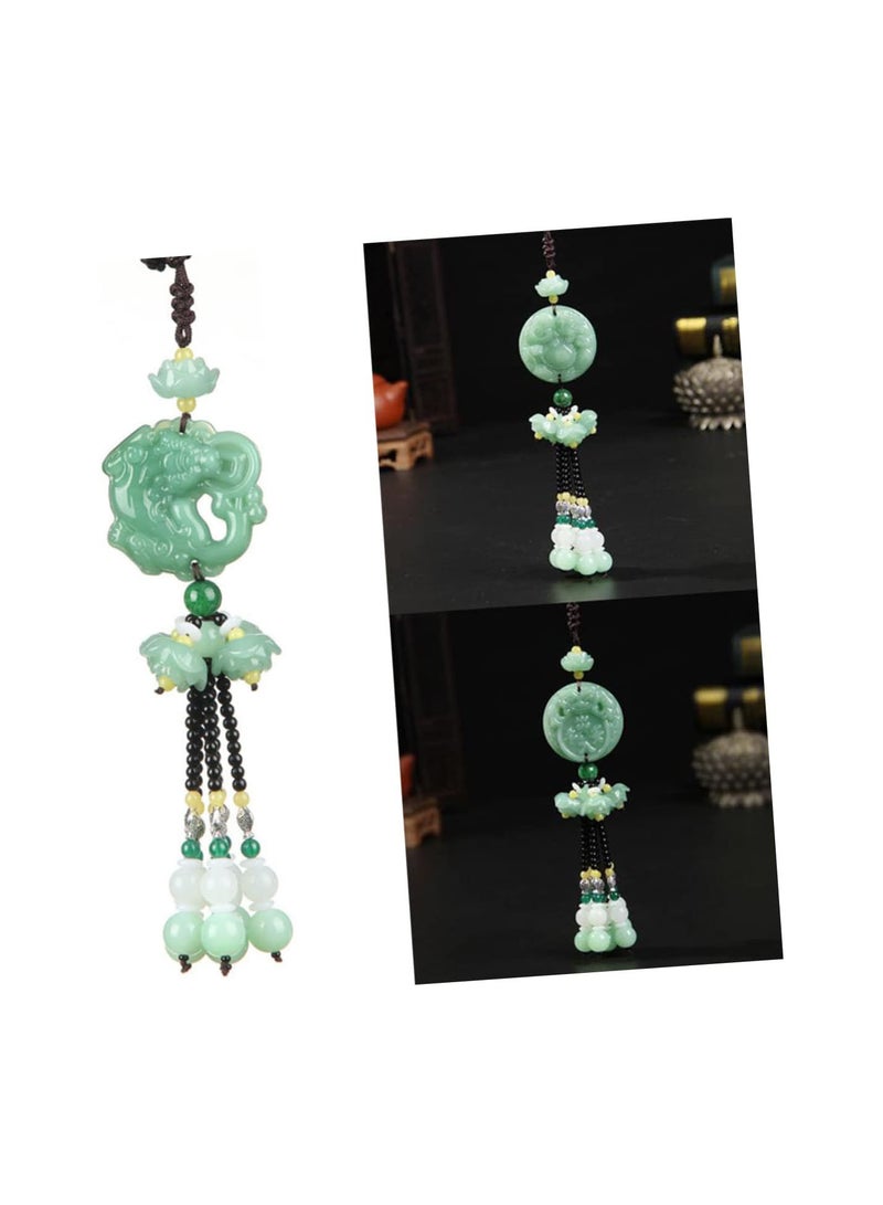 GGOOT car hanging ornament home decoration car trim house decorations for home car ornament car decorations house accessories for home Jade Gourd Pendant car hanging pendant lotus  - Image 4