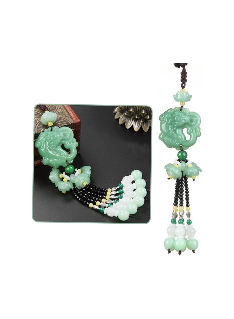 GGOOT car hanging ornament home decoration car trim house decorations for home car ornament car decorations house accessories for home Jade Gourd Pendant car hanging pendant lotus  - Image 1