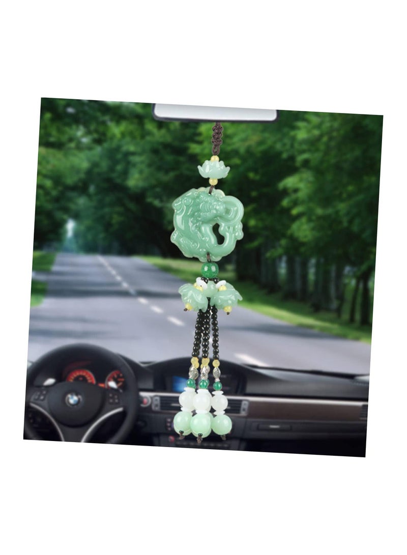 GGOOT car hanging ornament home decoration car trim house decorations for home car ornament car decorations house accessories for home Jade Gourd Pendant car hanging pendant lotus  - Image 2