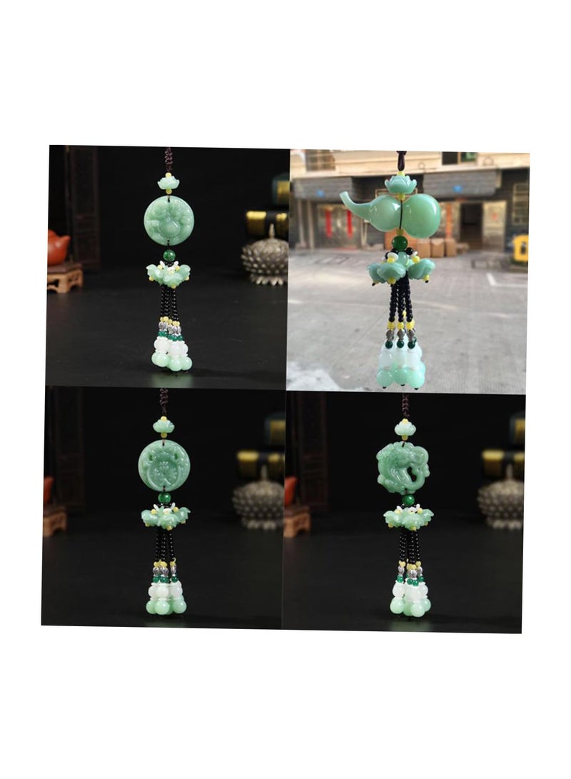 GGOOT car hanging ornament home decoration car trim house decorations for home car ornament car decorations house accessories for home Jade Gourd Pendant car hanging pendant lotus  - Image 3