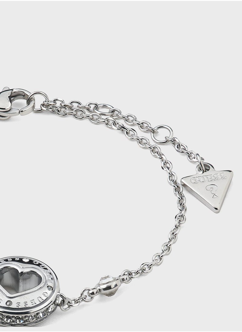 GUESS Rolling Heart Chain Bracelet  - Image 2