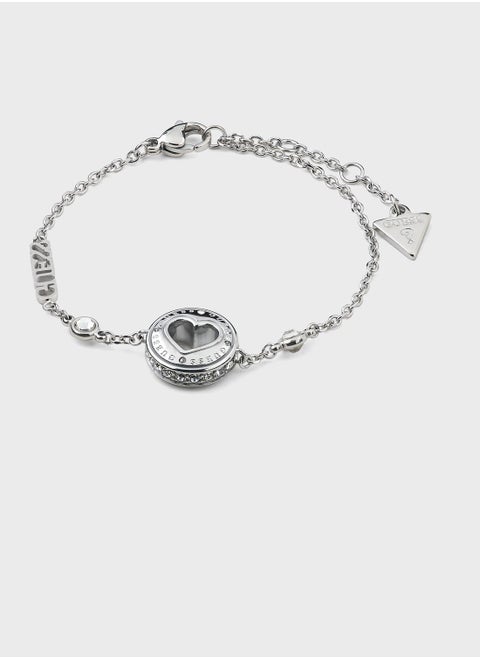 Rolling Heart Chain Bracelet