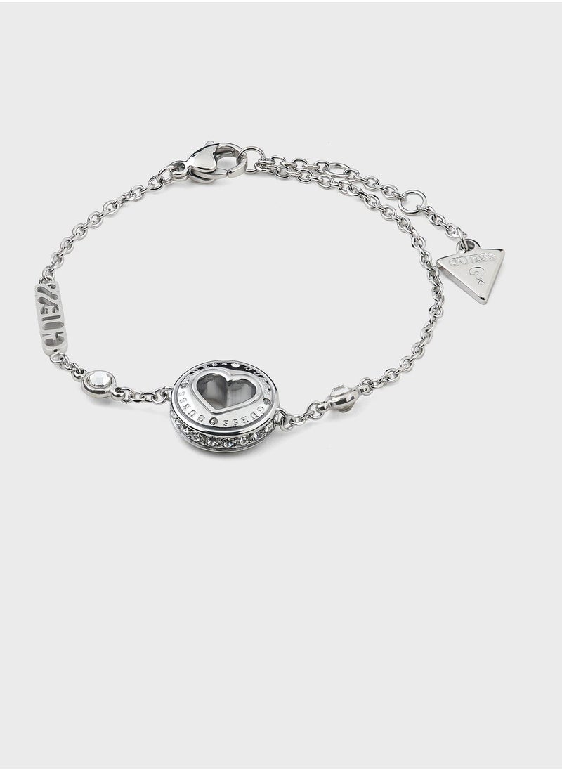 GUESS Rolling Heart Chain Bracelet  - Image 1