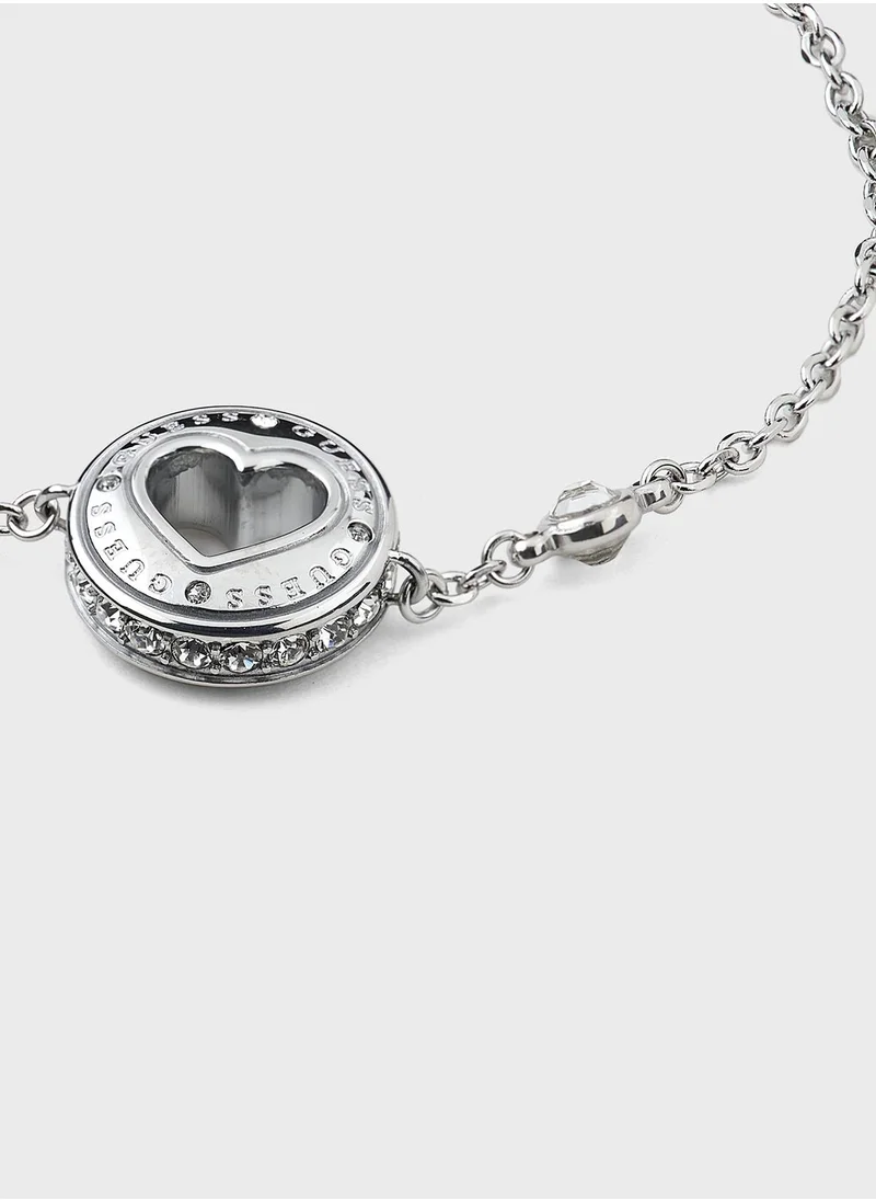 GUESS Rolling Heart Chain Bracelet