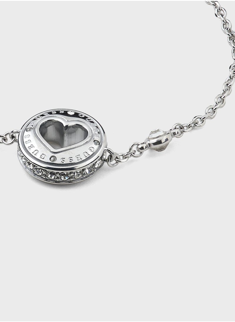 GUESS Rolling Heart Chain Bracelet  - Image 3