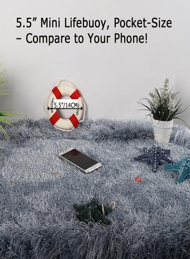 MorroMorn Lifebuoy Wall Hanging Decor - Welcome Aboard Mediterranean Style Home Decoration (Red, 1.00" x 5.50") - Image 3