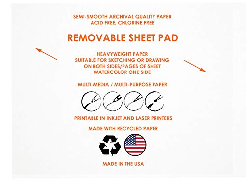 Design Ideation Perspective Grid PAD. Removable Sheet. Premium Paper. Smart-Bind Reinforced Lay Flat Binding. 1 Point. Blue. (8.5" x 11") PAD-2550-TS-H - Image 5