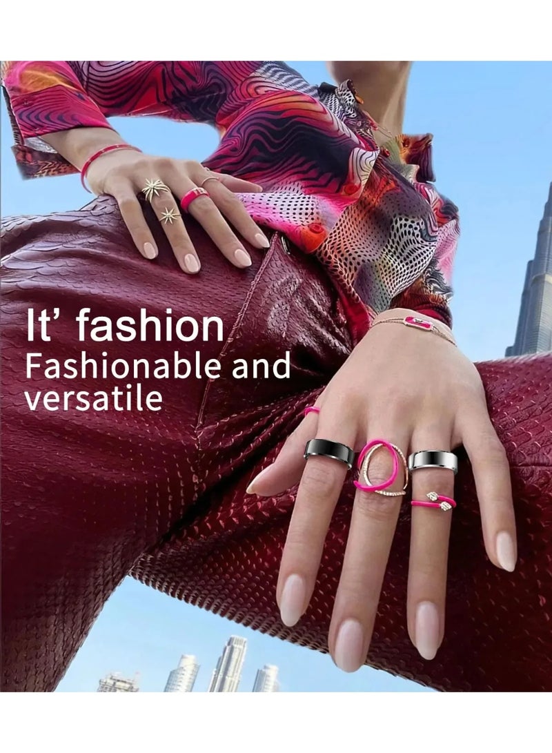 R6 Smart Ring Health Monitor for Men Women Blood Oxygen Heart Rate Sleep Monitor IP68 Waterproof for iOS Android Fitness Ring mi - Image 3