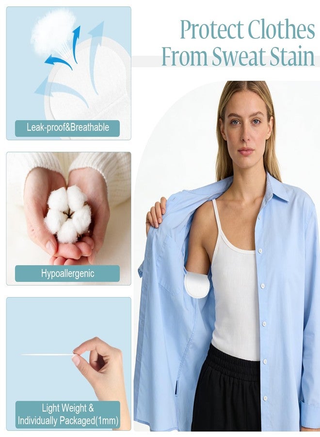 YSSPPOY Armpit Sweat Pads 100 Packs Sweat Pads for Women and Men Individually Packaged, Non Visible Easily Absorb and Disposable Underarm Sweat Pads Shields Armpit Protection For Hyperhidrosis - Image 2