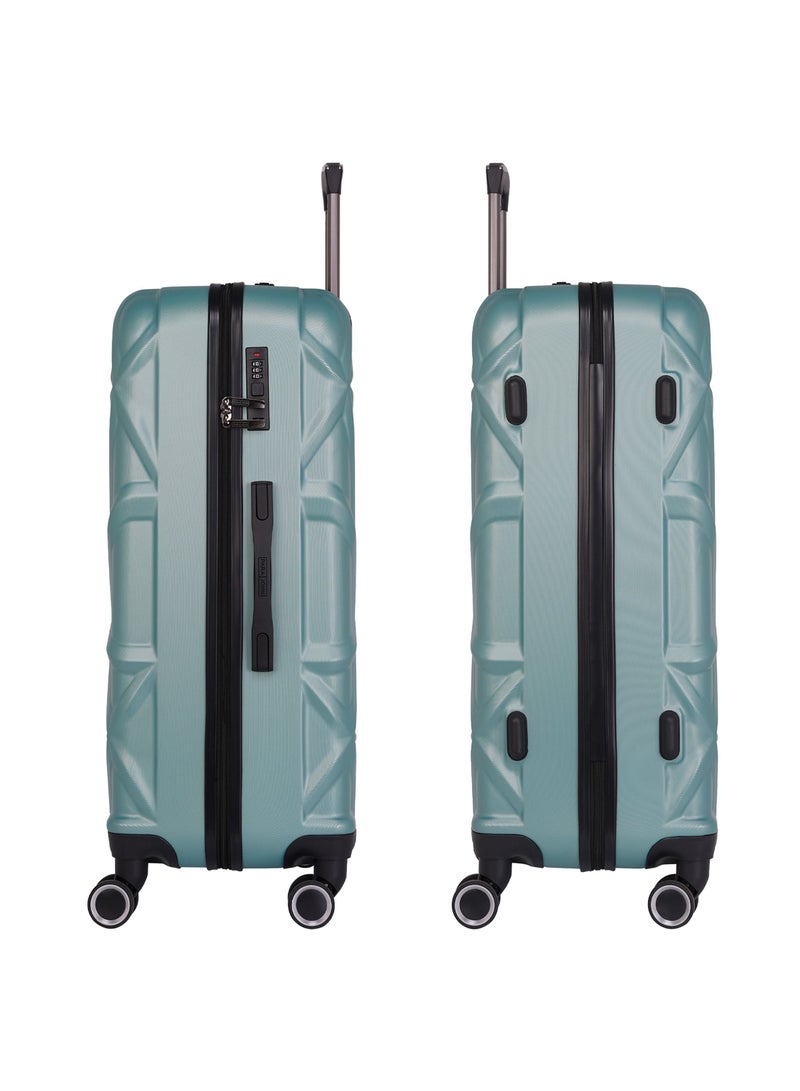 PARAJOHN Medium 24-Inch ABS Lightweight Hardshell Luggage Trolley | carrying 20kg 4-Wheel Spinner Suitcase green - Image 3