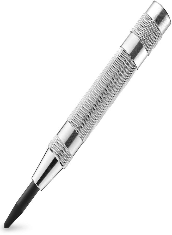 NEIKO 02639A 6-Inch Automatic Center Hole Punch with Adjustable One-Handed Spring Impact, Chrome-Plated Shank, and Premium S2 Steel Tip - Image 1