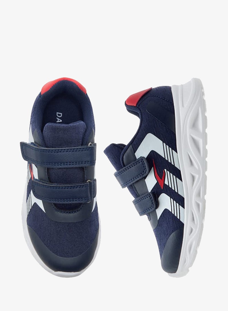 Dash Boys Printed Sports Shoes with Hook and Loop Closure - Image 3
