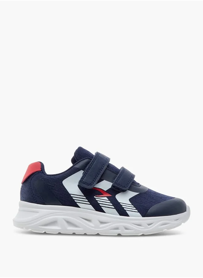Dash Boys Printed Sports Shoes with Hook and Loop Closure