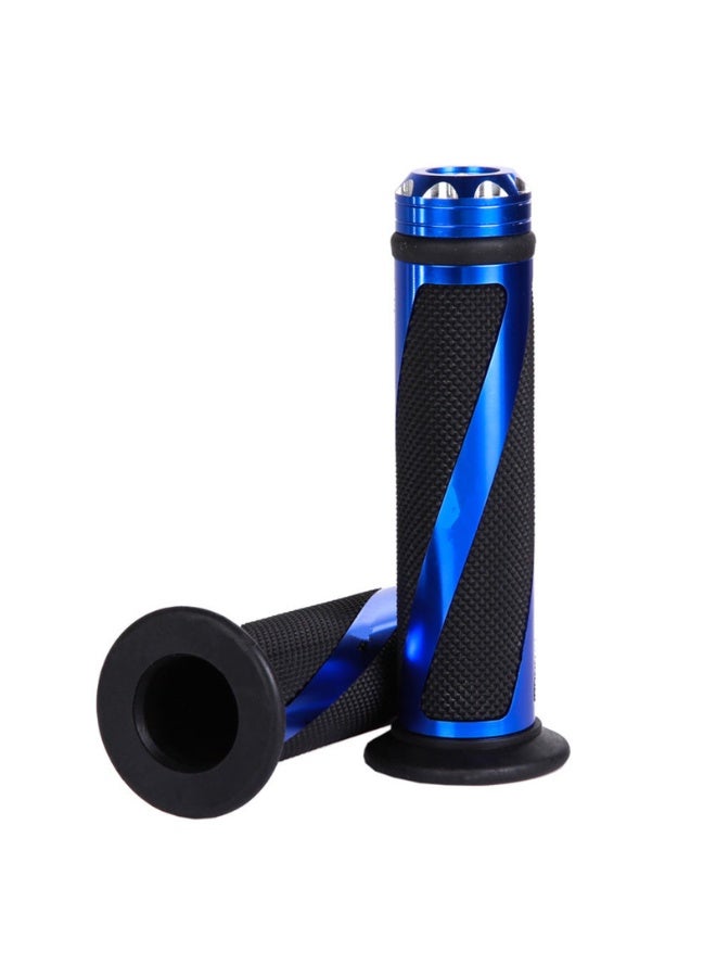7/8" Aluminum Rubber Gel Hand Grips for Motorcycle Sports Bikes Handlebar - Image 1