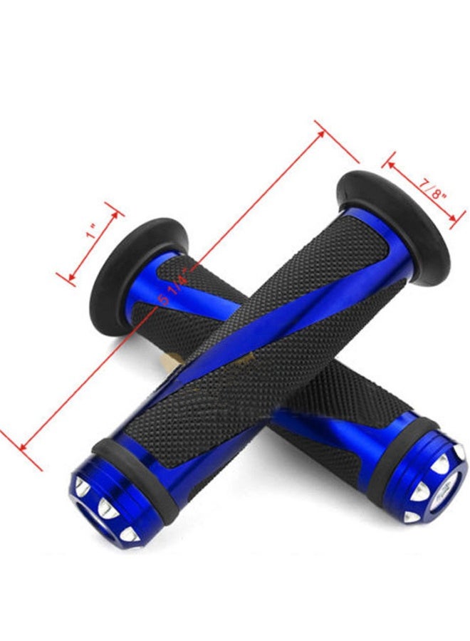 7/8" Aluminum Rubber Gel Hand Grips for Motorcycle Sports Bikes Handlebar - Image 2