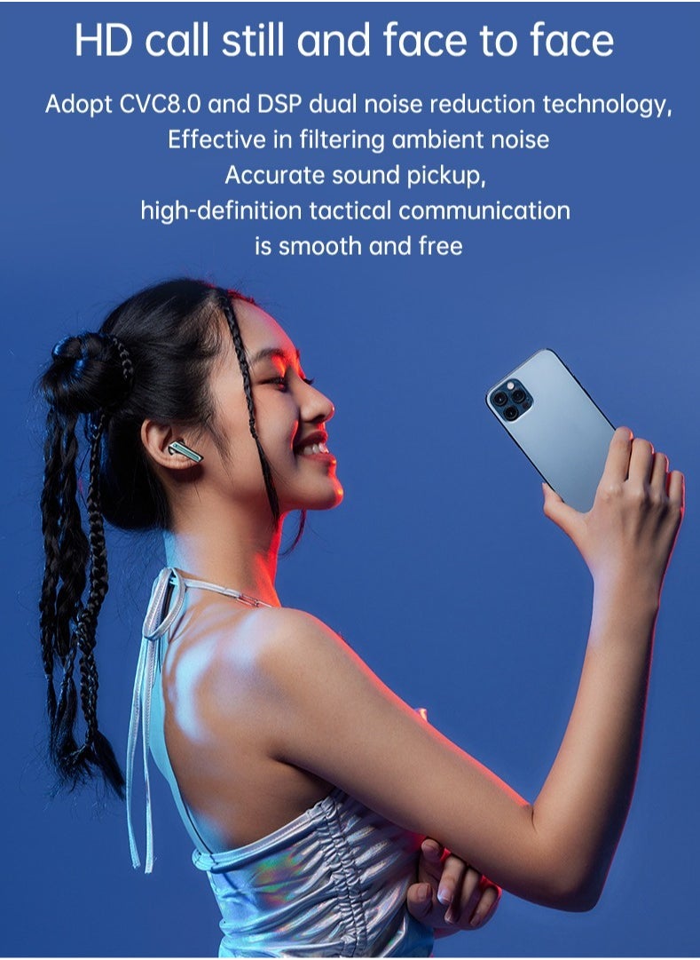AROAQ - M56 TWS Bluetooth Headphones, Waterproof Wireless Bluetooth Headphones, High Bass Sound Sleek Sports Earbuds, Lightweight Long Standby Time Stylish Headset For Music, (1pc, Orange) - Image 1