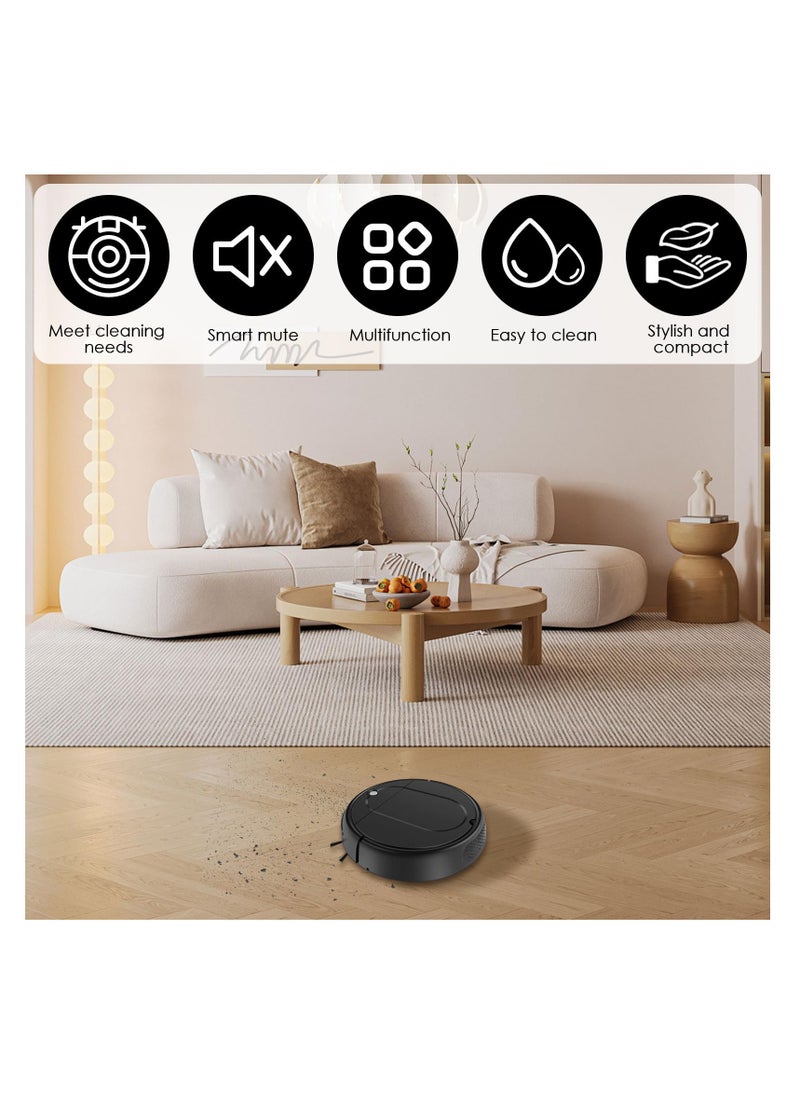 SYOSI - Mopping Robot Vacuum Cleaner, 4500PA Suction Vacuum Sweeping Robot Recha rgeable Smart Vacuum Cleaner Robot Quiet Operation Auto Vacuum Cleaner Multifunctional for Daily Cleaning - Image 1