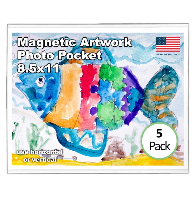 Magtech 08115 Magnetic Picture Frame Magnetic MultiUse Pocket 5 Pack Made in the USA