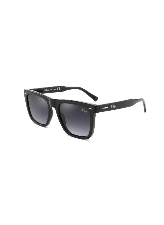 Lee Cooper Polarized Sunglasses Shiny Black Frame Gr. Grey Mirror Lens 50mm  - LC1021C01
