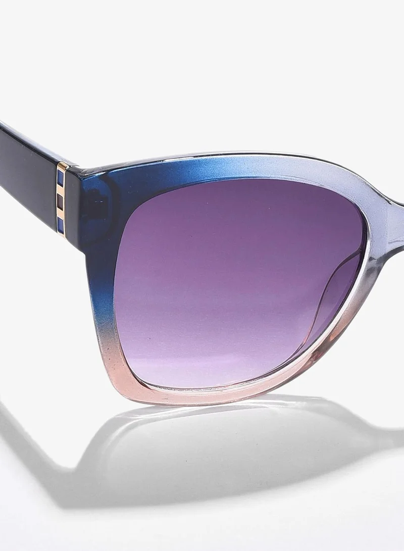 Haute Sauce Black Lens Blue Cateye Sunglasses