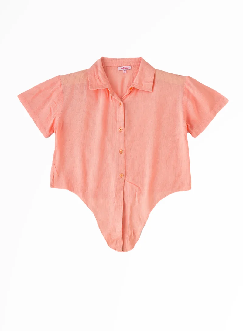 Jelliene Tween Trendsetter: Girls' Comfy Crepe Blouse Effortless Style for Summer