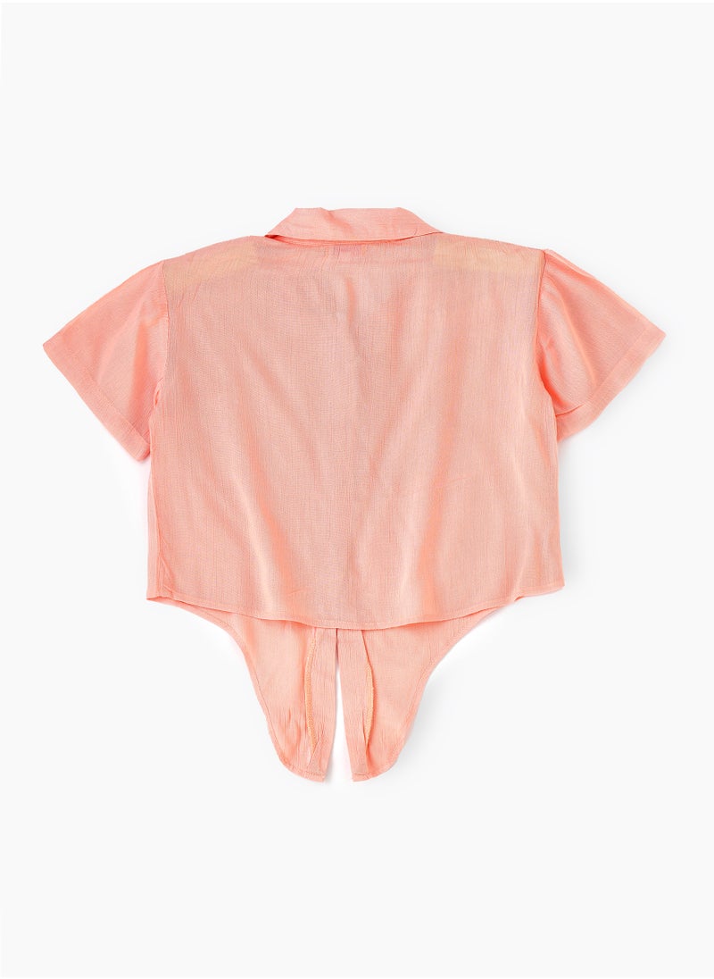 Jelliene - Tween Trendsetter: Girls' Comfy Crepe Blouse Effortless Style for Summer - Image 1