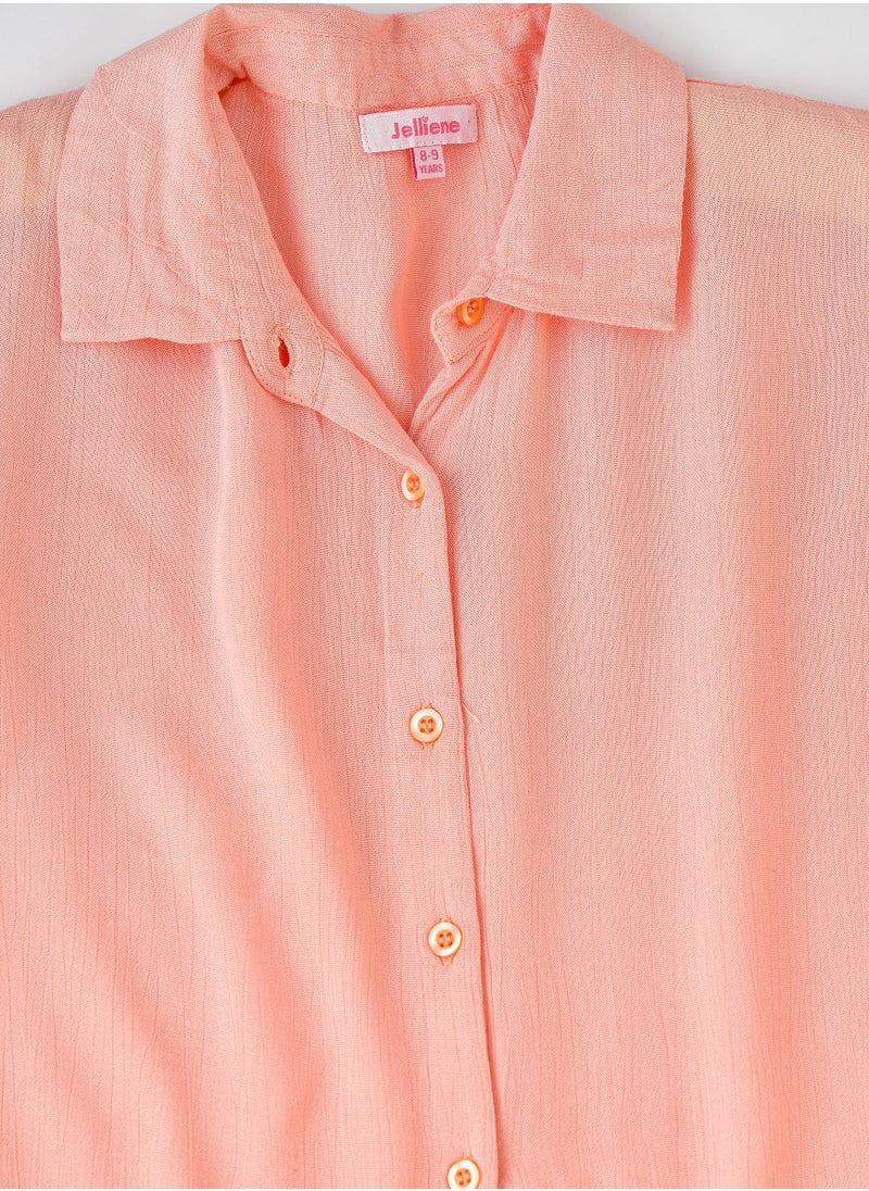 Jelliene - Tween Trendsetter: Girls' Comfy Crepe Blouse Effortless Style for Summer - Image 1